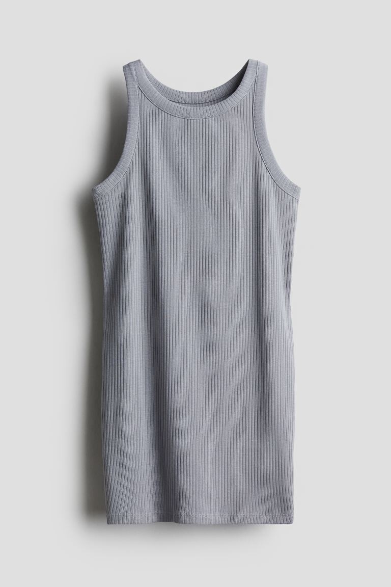 

Платье из джерси в рубчик H&M, серый