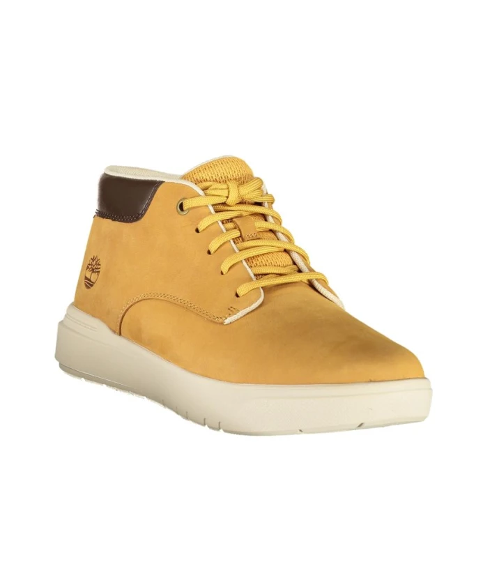 Коричневые кожаные мужские кроссовки Timberland, коричневый — фото 2
