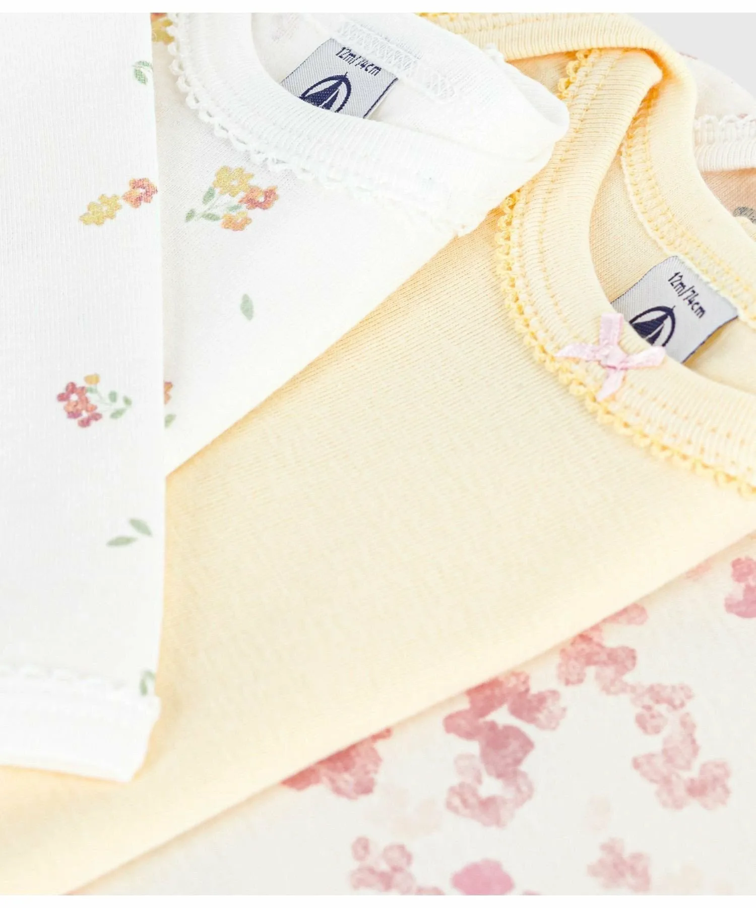 Боди с длинными рукавами (комплект из 3 предметов) PETIT BATEAU, Multicolor 1 — фото 3
