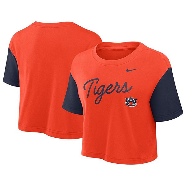 Женская оранжево-синяя футболка Auburn Tigers с принтом и технологией Dri-FIT Nike — фото 2