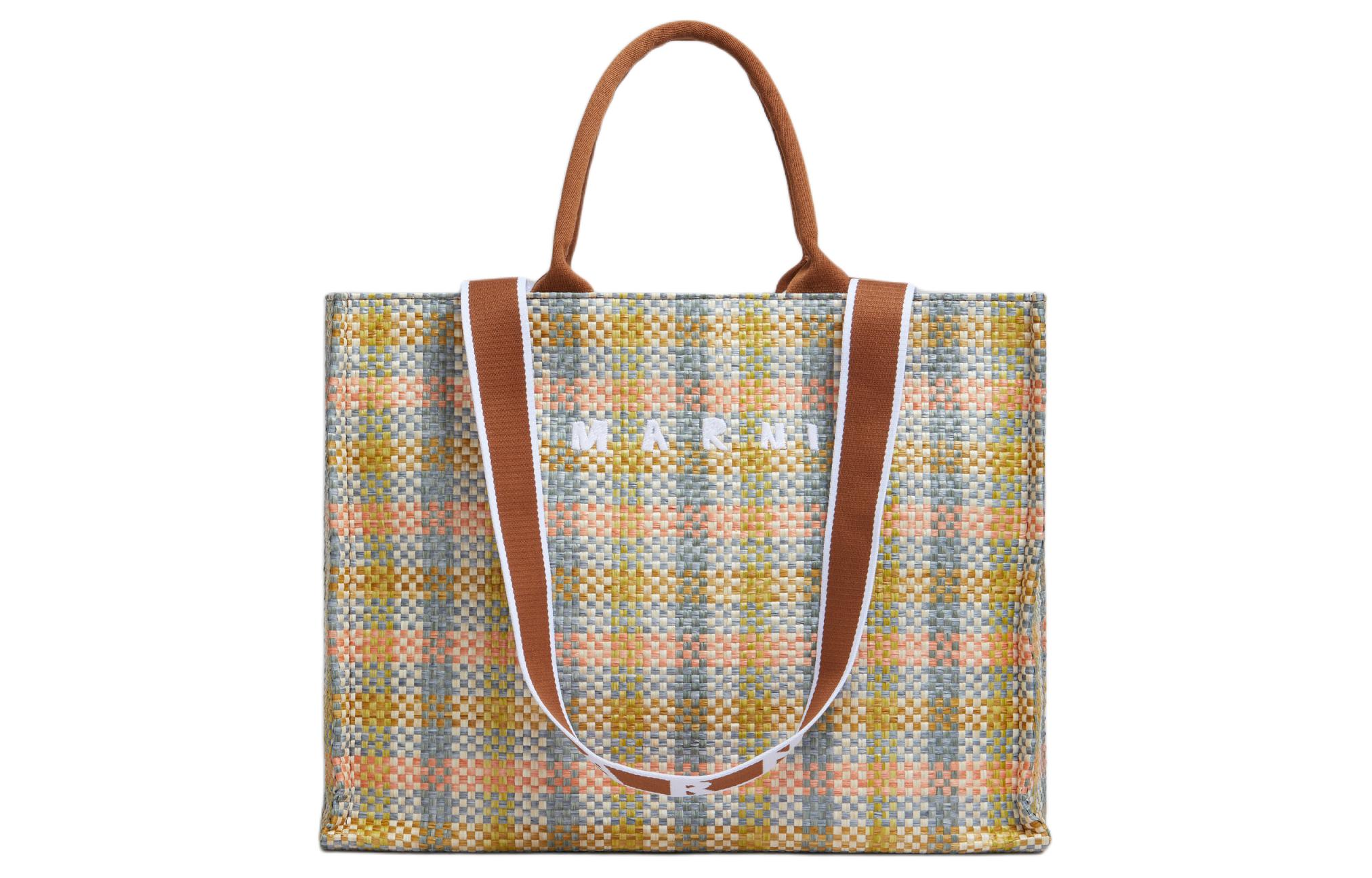 

MARNI Полиамидная сумка-шоппер, шоппер, женская маленькая сумка yellow