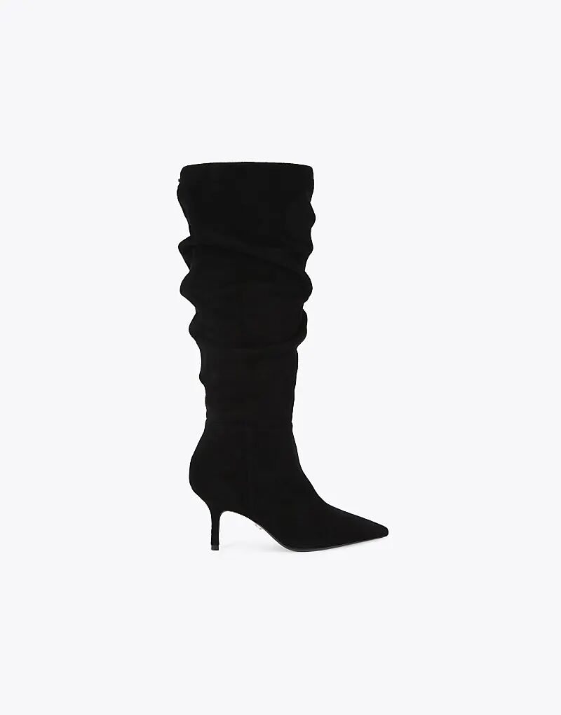 Сапоги Carvela Spirit из черной замши с широким голенищем
