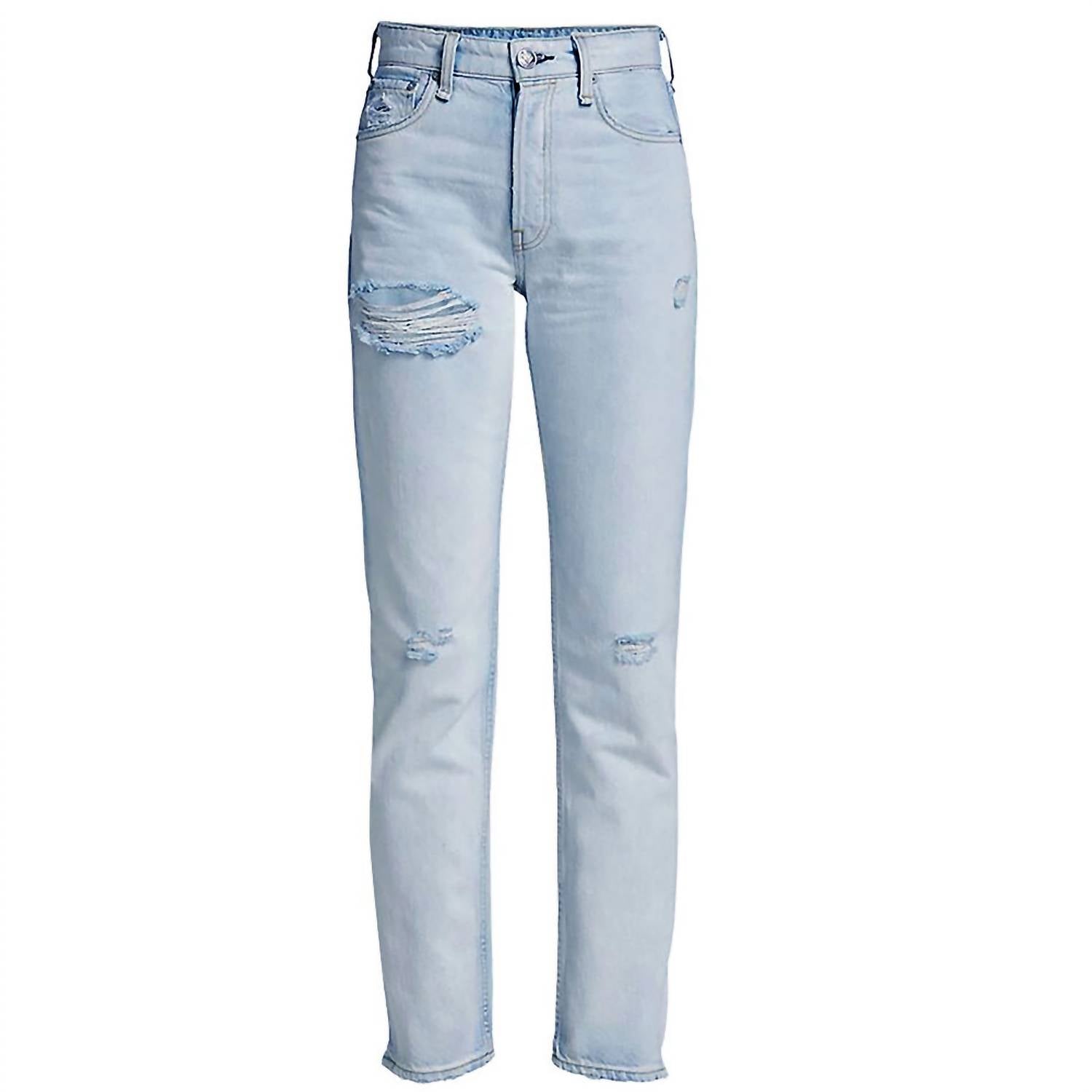 

Джинсы Maya High Rise Slim Fit Montauk Ripped из денима rag & bone, цвет denim