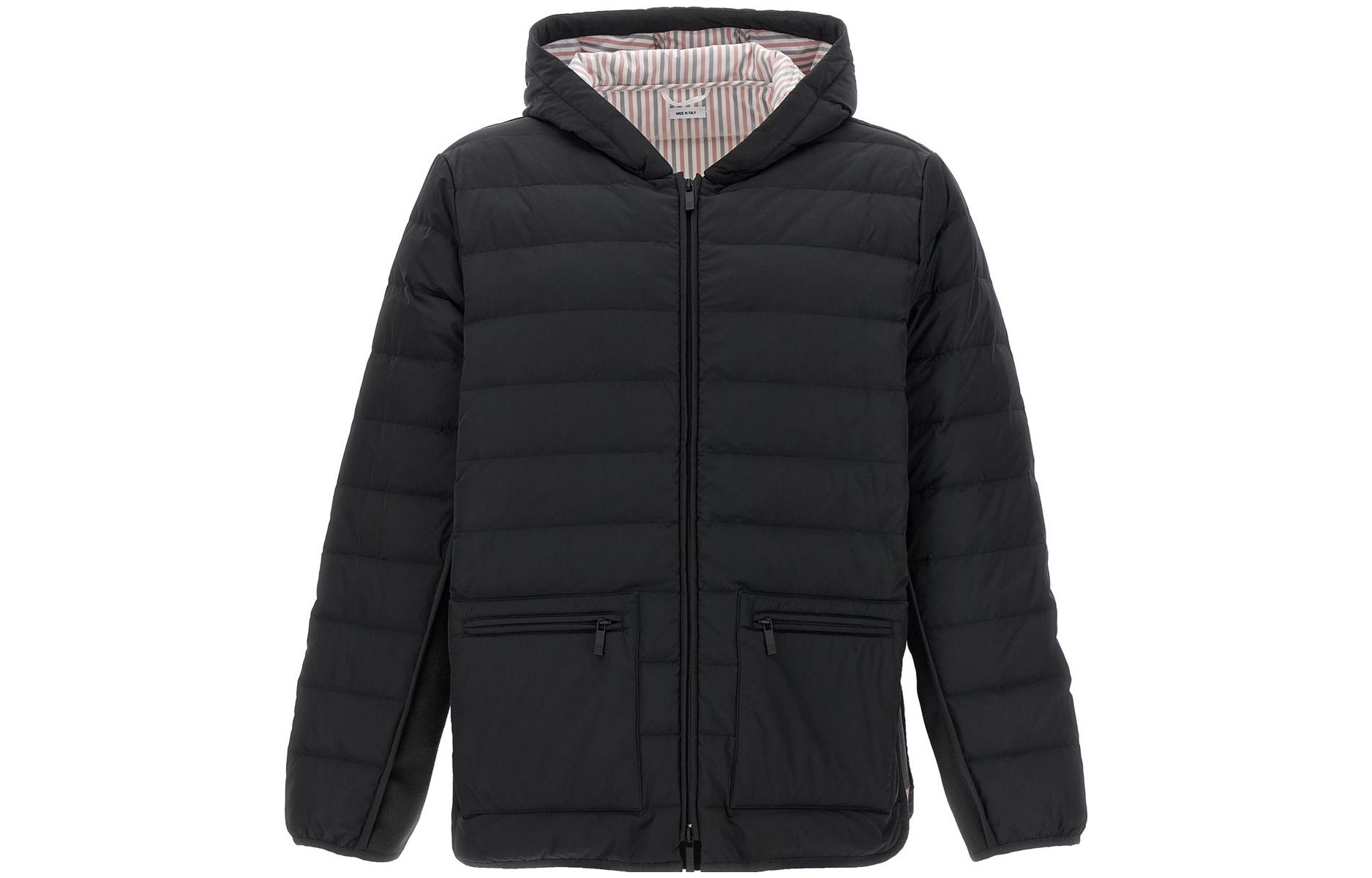 

THOM BROWNE Четырехслойная утепленная куртка, Gray