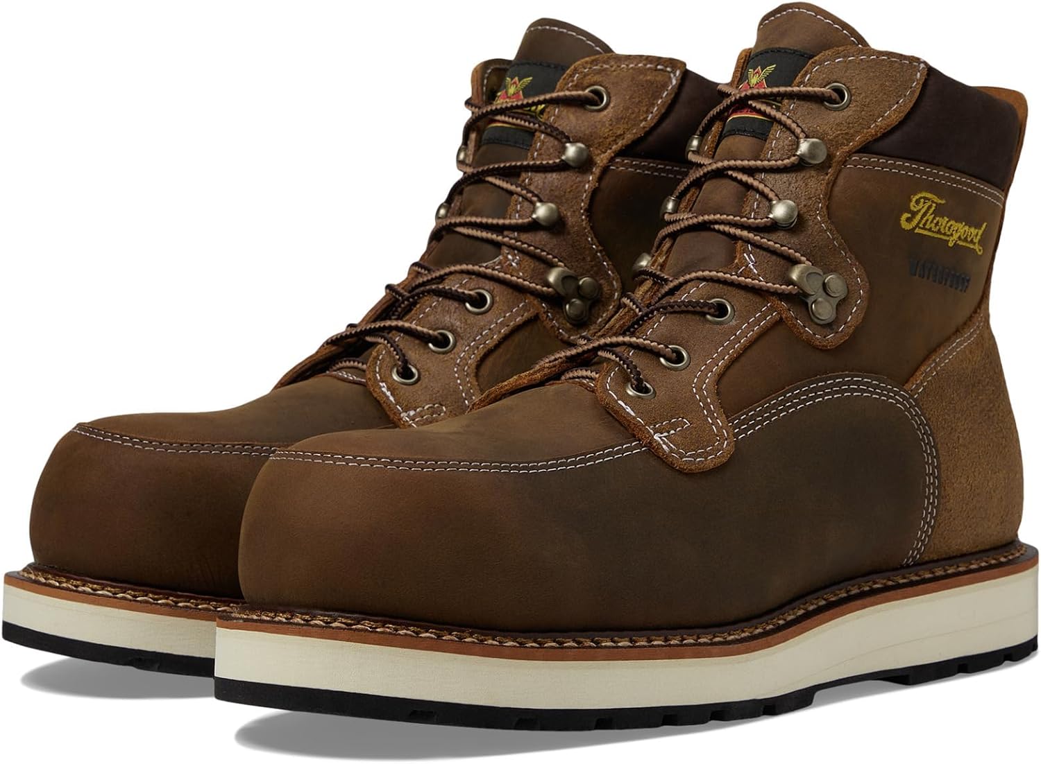 

Мужские водонепроницаемые ботинки Thorogood Iron River 6 из кожи с композитным носком, маслостойкой и противоскользящей подошвой, Crazyhorse