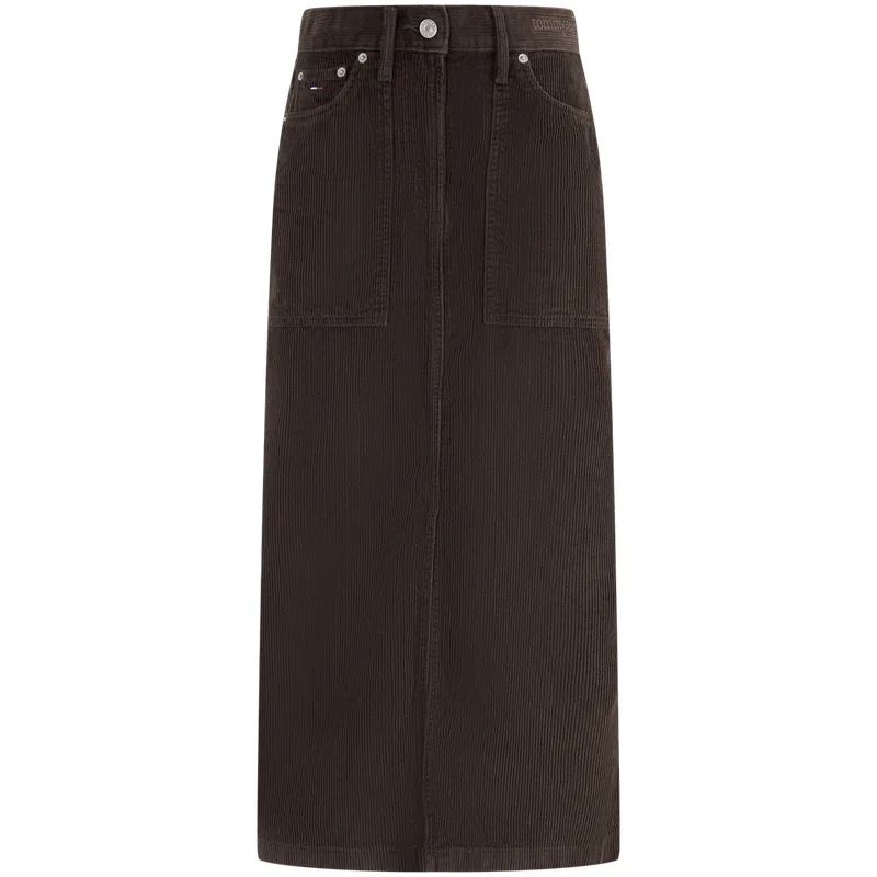 Повседневная короткая юбка женская Tommy Hilfiger, Dark Brown GS7