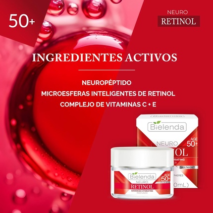 Крем для лица Bielenda — Neuro Retinol Advanced Увлажняющий + День и Ночь, 50 мл — фото 3