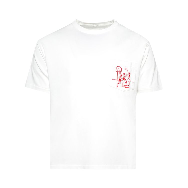 

Футболка Bode Embroidered Hoop Tee 'White', белый