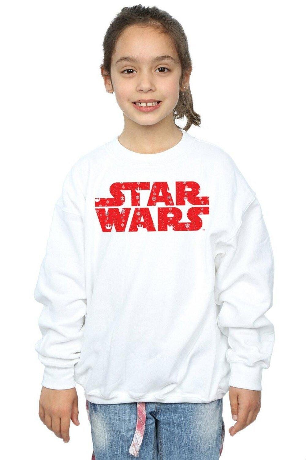 

Толстовка с рождественским логотипом Star Wars, белый