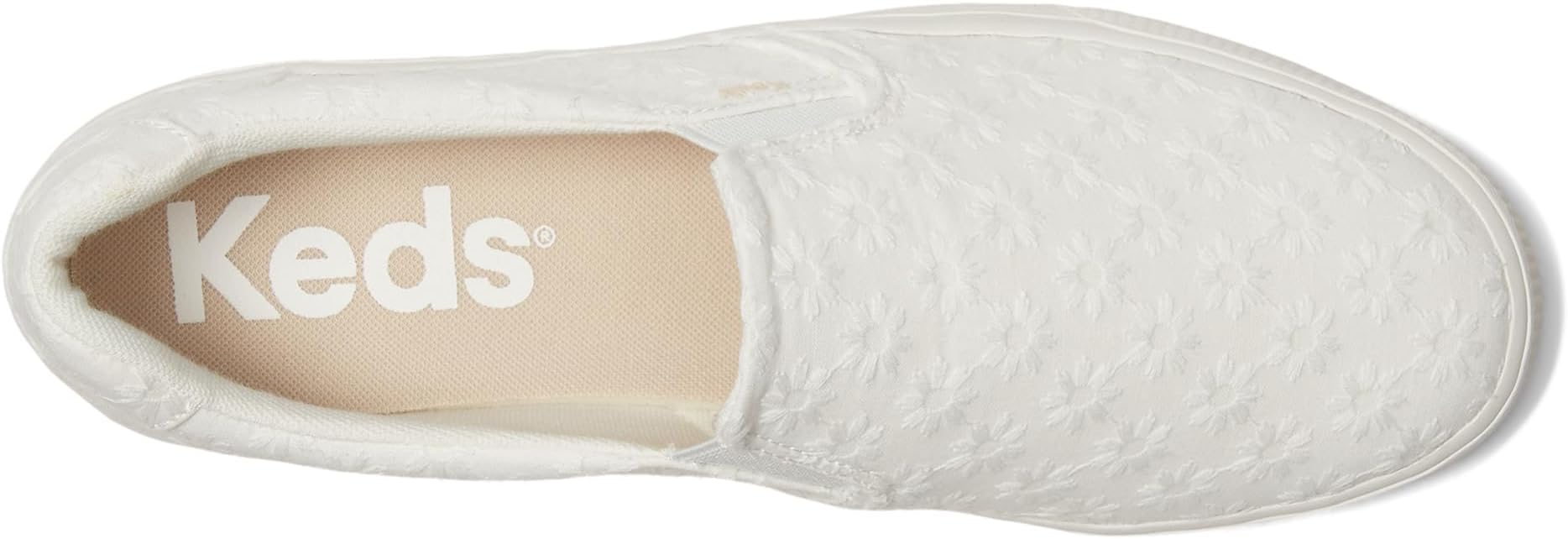 Кроссовки Keds Pursuit Slip On, цвет Snow White Eyelet — фото 2