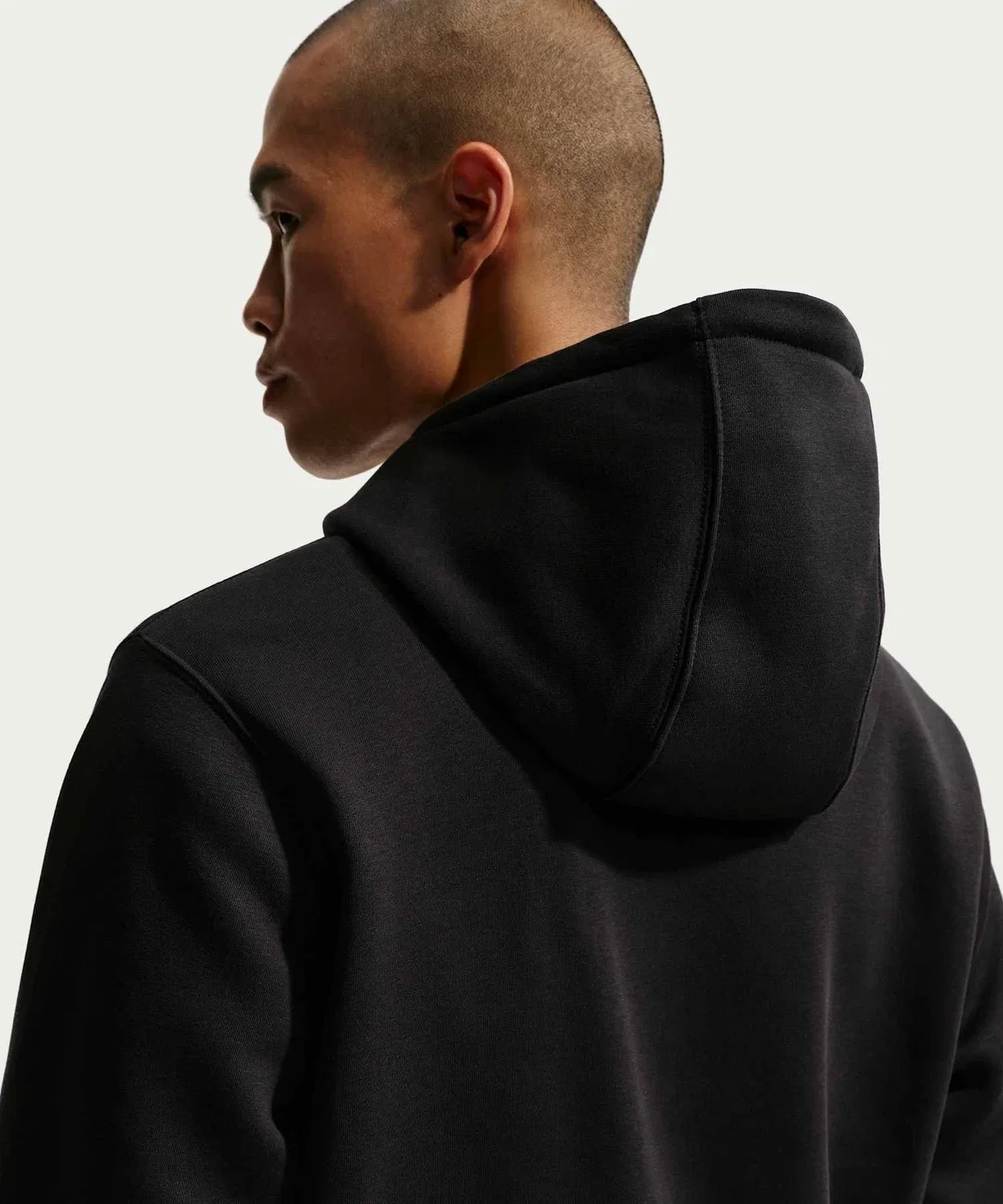 Флисовая худи Nike Sportswear Club мужская, чёрный — фото 2