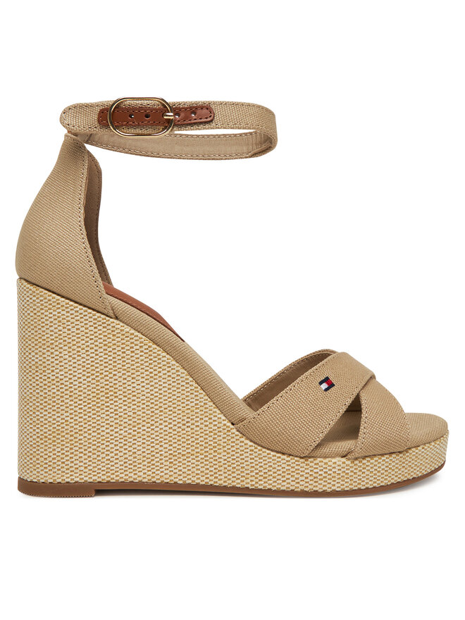 Сандалии Flag High Wedge Espad Crisscross FW0FW08661 Tommy Hilfiger, бежевый