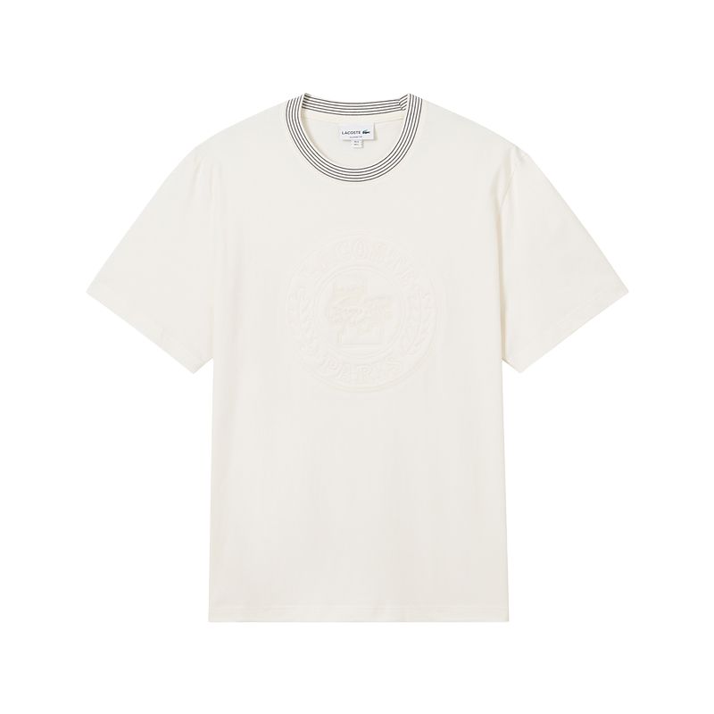 

Футболка из хлопка с вышивкой LACOSTE, белый