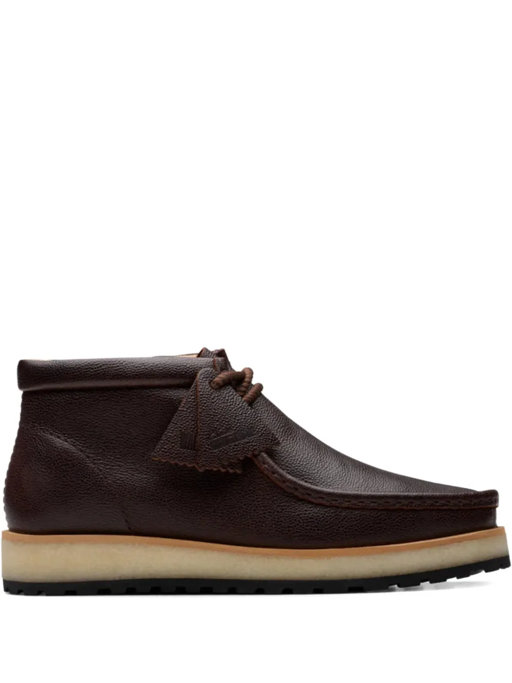 

Кожаные ботинки-дезерты на шнуровке Clarks Originals, коричневый