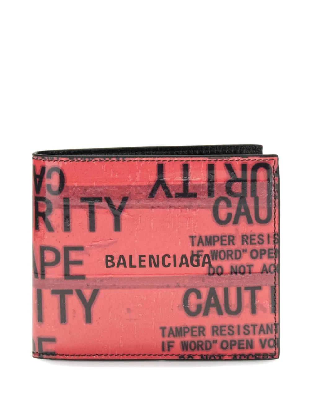 

Кожаный кошелек с ленточным принтом BALENCIAGA, красный