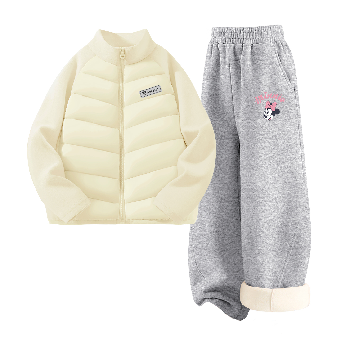 

Детский спортивный комплект Casual Sportswear 2 Piece Set Disney, [thickened and fleece-lined]di h square hook-and-loop k экрю+di raise eye kсерый
