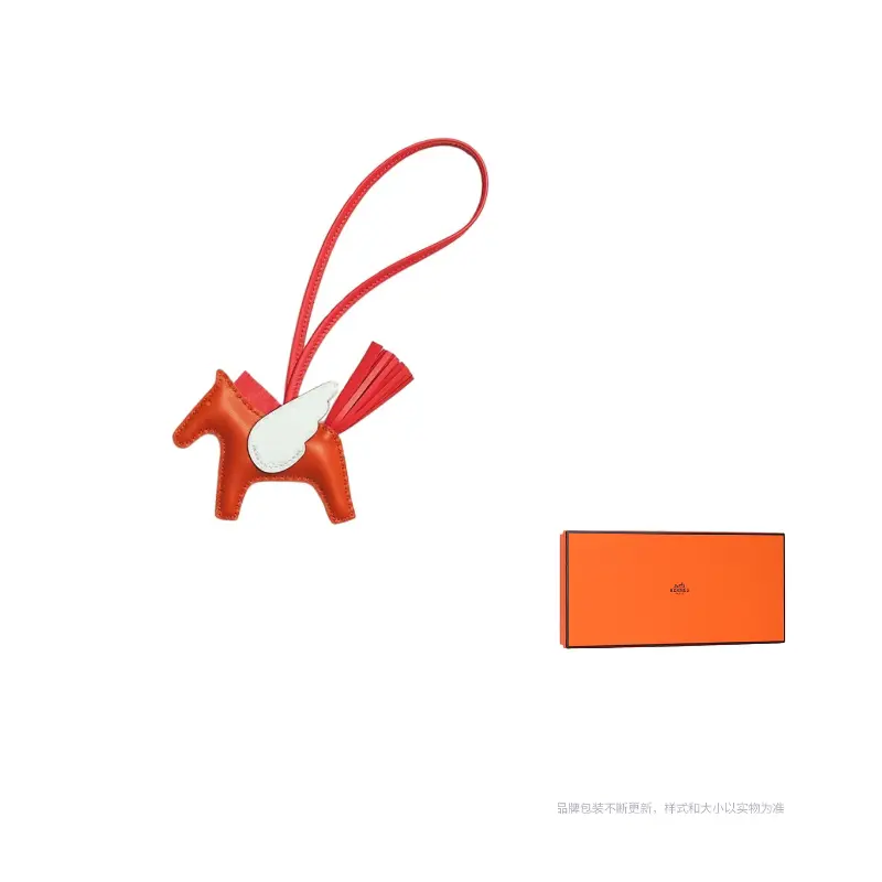 

Hermes Подвеска Rodeo Pegase из овчины унисекс оранжевый