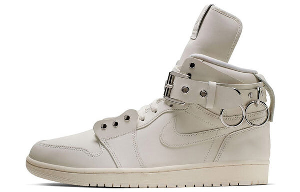 Кроссовки с 1 ремешком в стиле ретро x comme des garcons Air Jordan, белый — фото 2