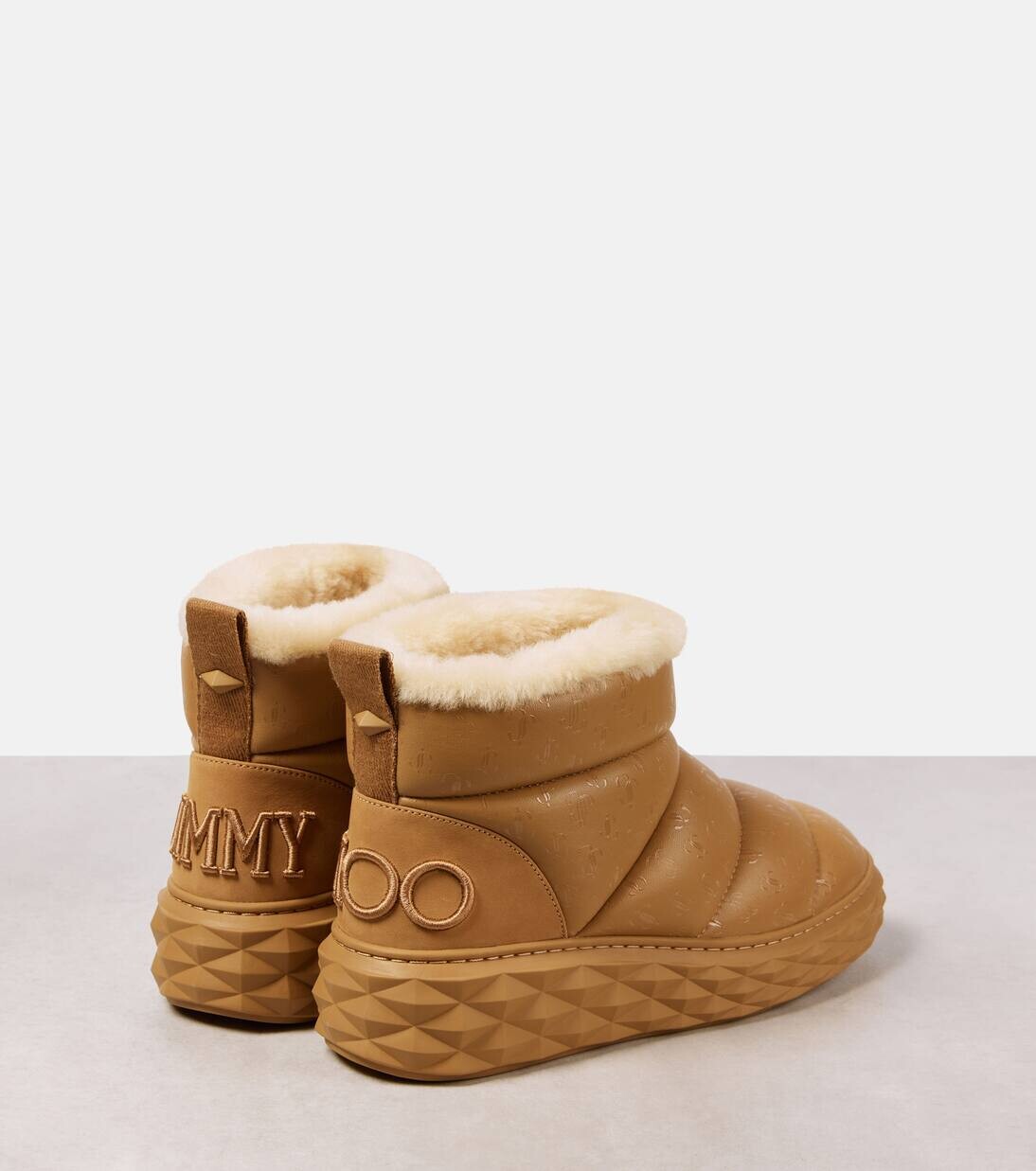 Сапоги зимние из кожи Xan Jimmy Choo, цвет v rattan mix — фото 2