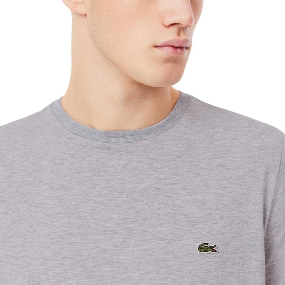 Футболка Lacoste, мужская, из джерси Pima хлопка, Silver Chine — фото 2