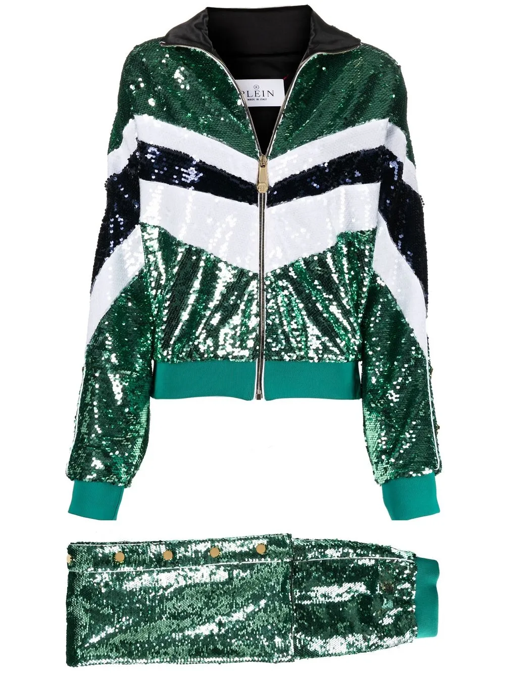 

Спортивный костюм с пайетками Philipp Plein, зеленый