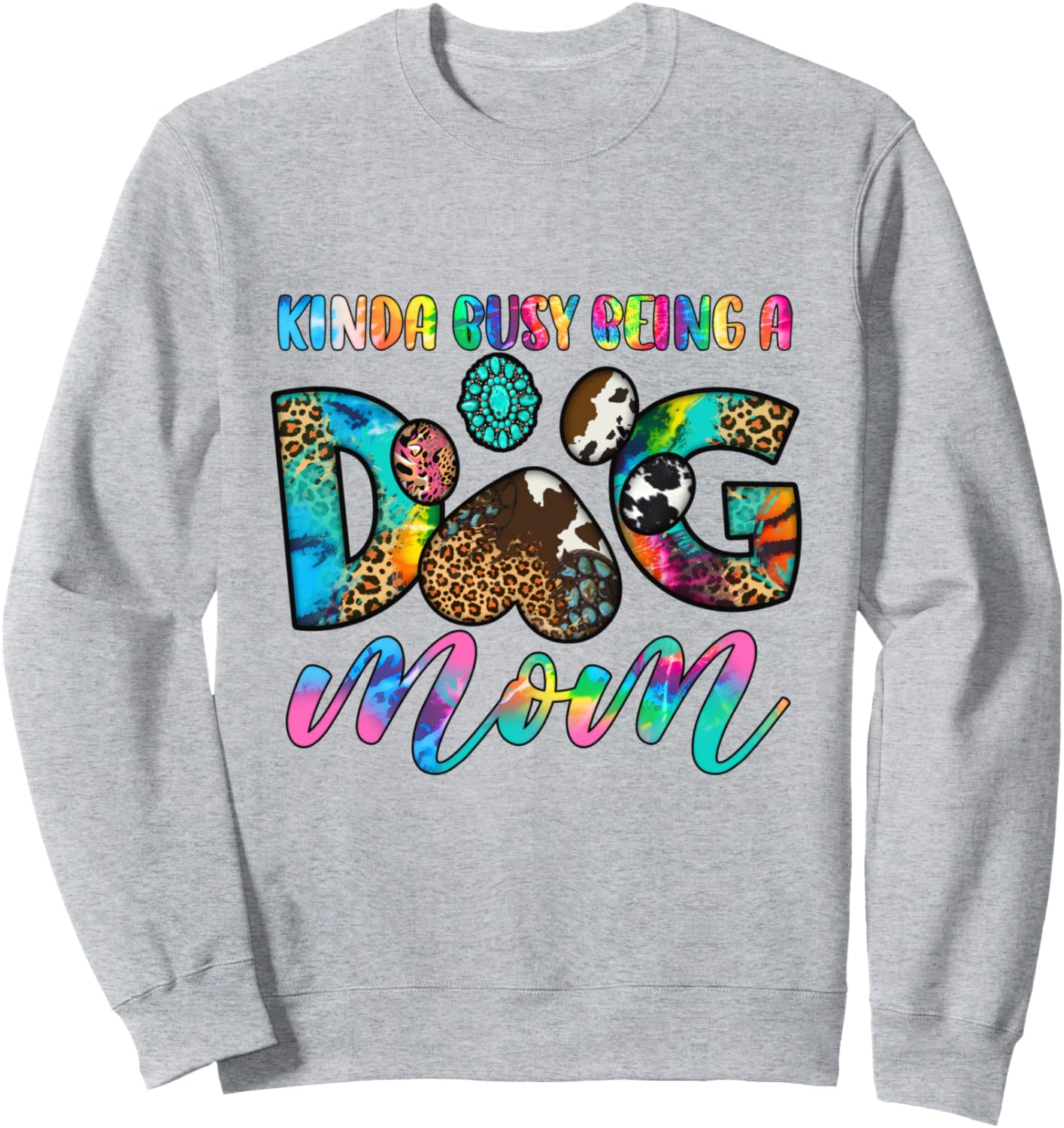 

Яркая толстовка с леопардовым принтом «Любовь» для мамы собаки, на День матери Dog Mom Mother'S Day Pet Lover Mama Puppy Owner, серый