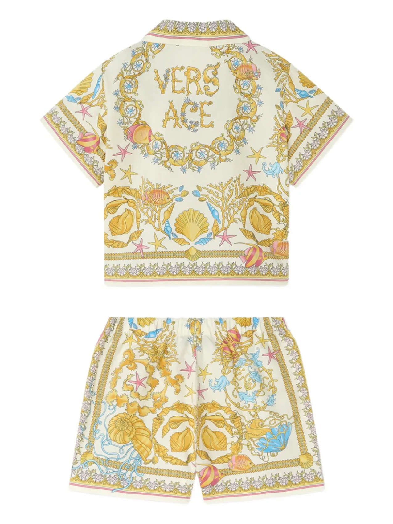 Комплект шорт Versace Kids Underwater Barocco, белый — фото 2