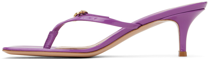 Сандалии на каблуке Purple Ribbon Thong 55 Gianvito Rossi — фото 3