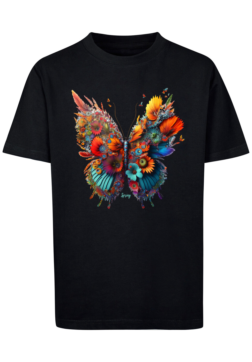 

Футболка F4NT4STIC Schmetterling Blumen Tee Unisex, черный