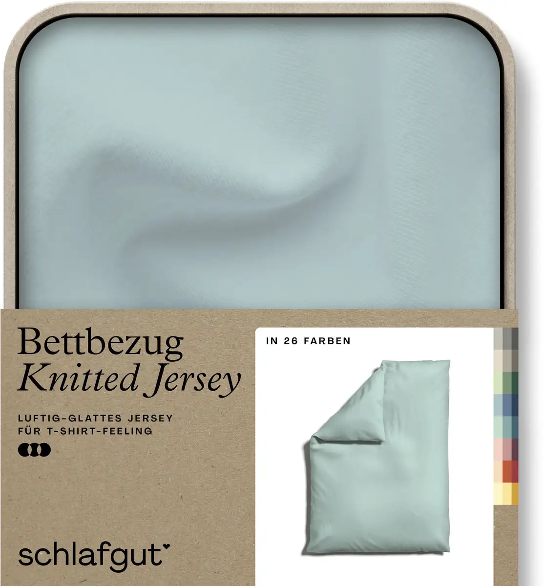 

Пододеяльник Schlafgut "Mix & Match" хлопковый 240х220 см, цвет Petrol Light
