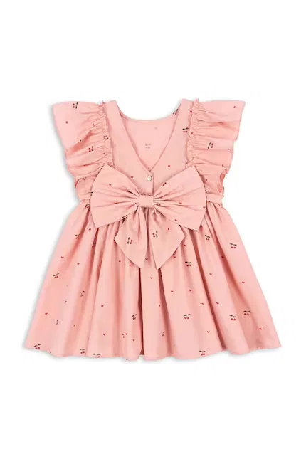 Платье с воланами EVIA FRILL DRESS Konges Sløjd, розовый — фото 3