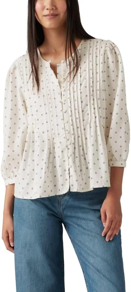 Блуза с гороховым принтом, Gina Blouse, Levi's, бежевый