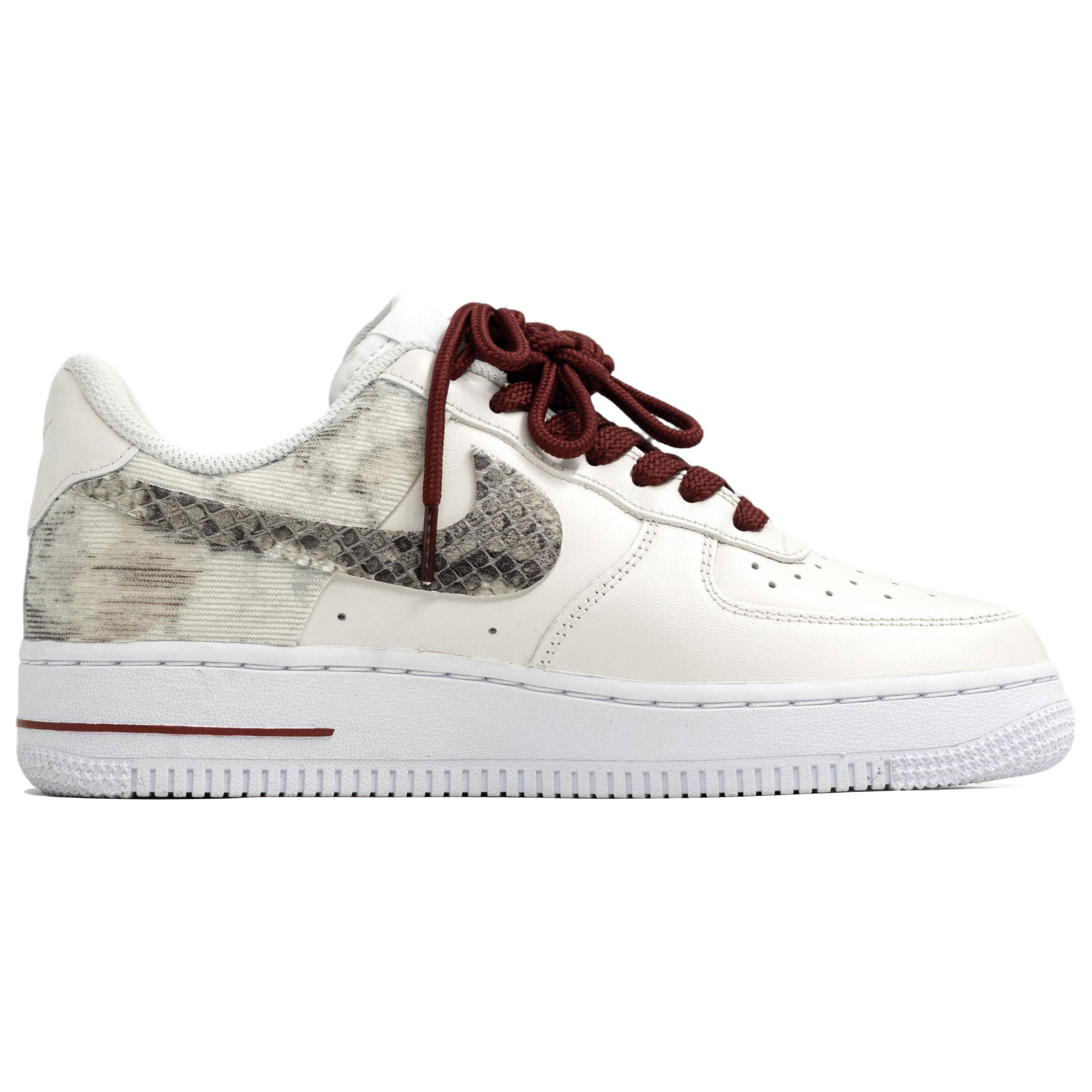 Кроссовки Air Force 1 Wan Hua Nong, Chi Li Ying Nian, износостойкие низкие кеды для скейтбординга, мужские Nike, белый красный — фото 4