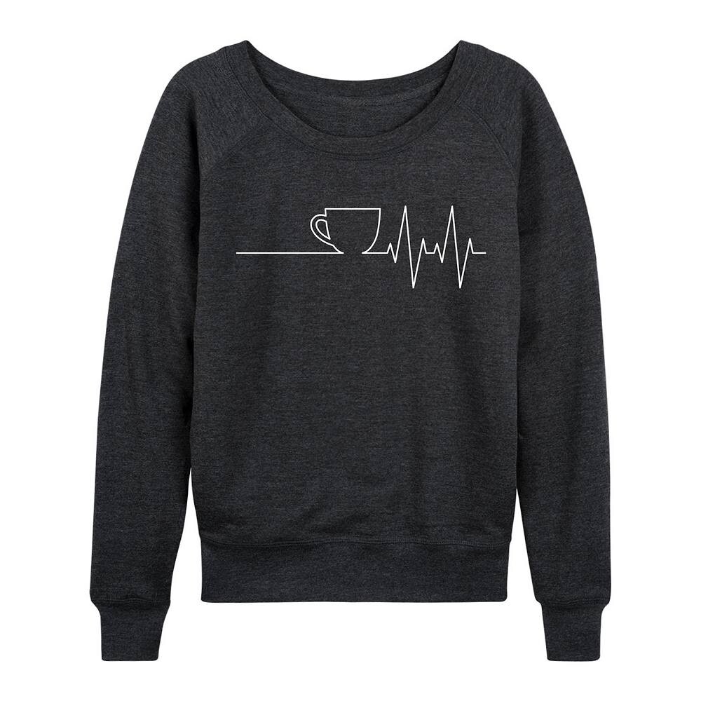 

Женский легкий свитшот из френч терри Coffee EKG Licensed Character, цвет Heather Charcoal