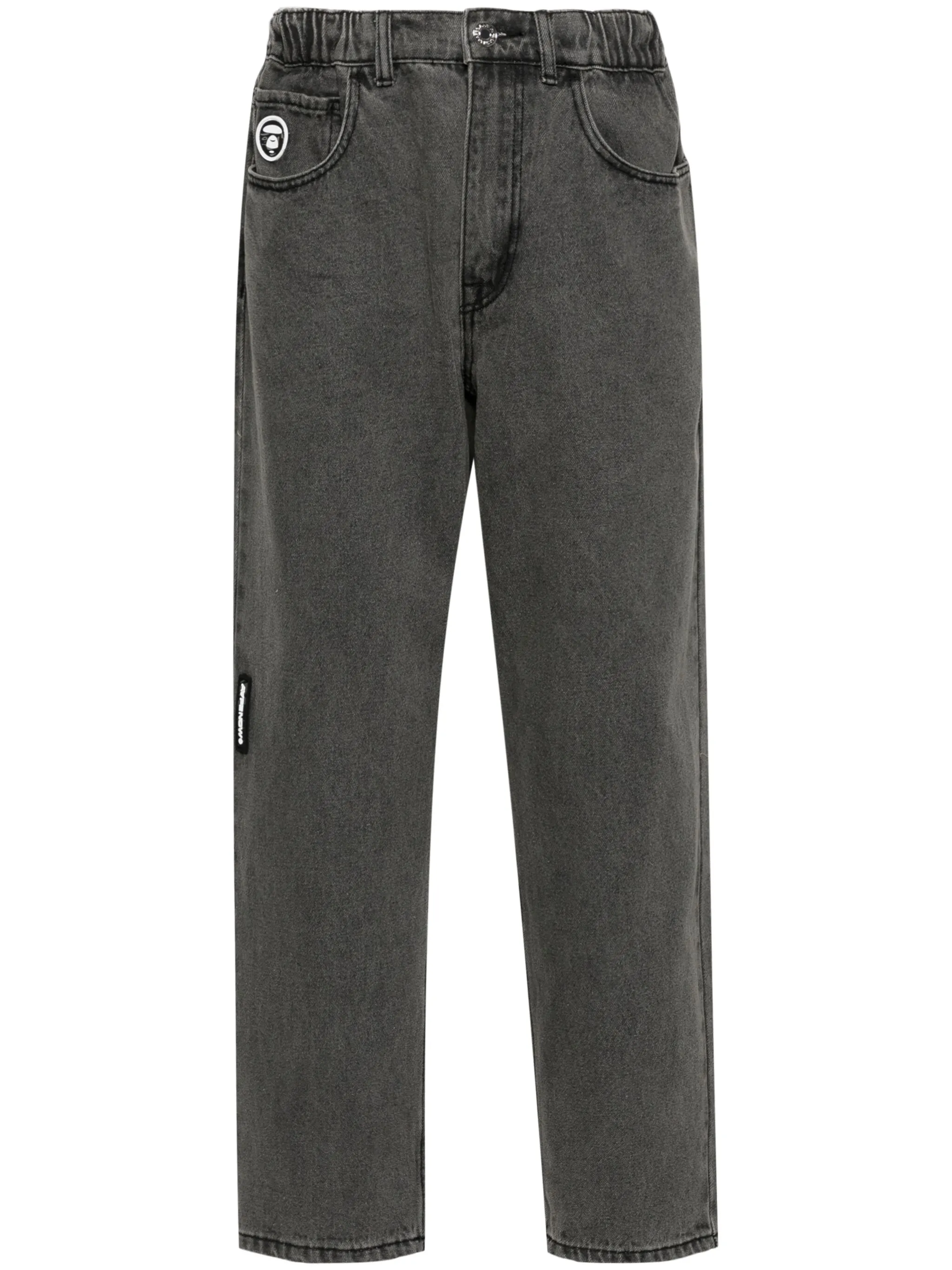 

Широкие джинсы с логотипом Aape By A Bathing Ape, черный