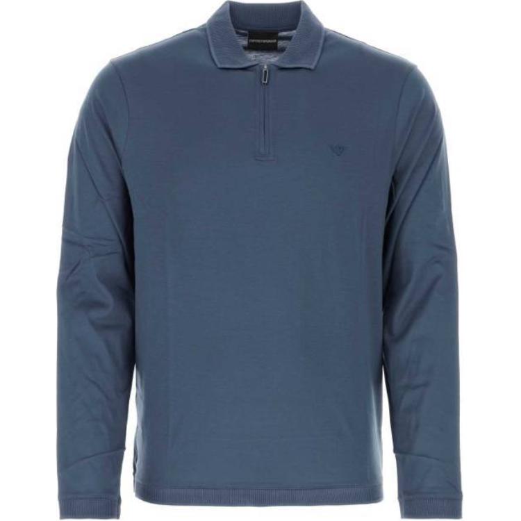 

Поло с вышитым логотипом EMPORIO ARMANI, синий