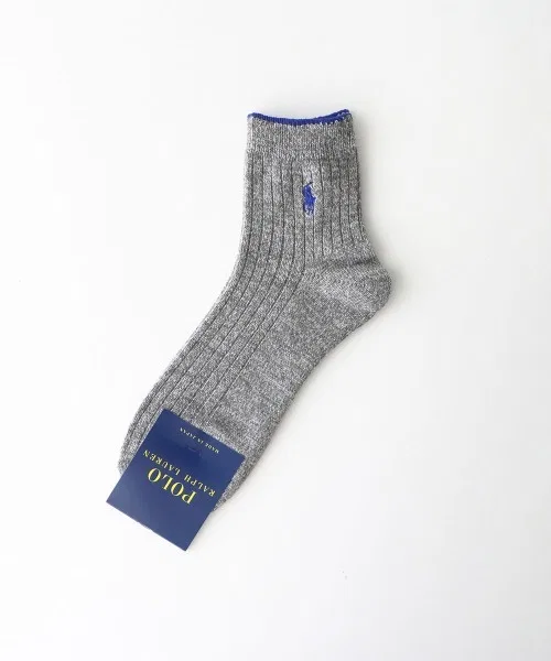 Мужские короткие носки из шерстяной смеси POLO RALPH LAUREN в рубчик (02025415) — фото 4