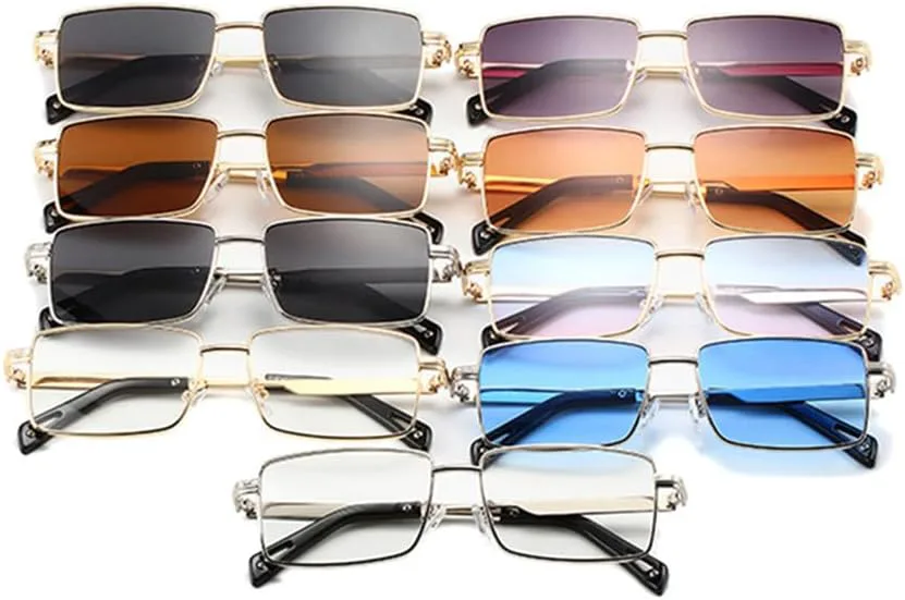 

Солнцезащитные очки с градиентной защитой UV400, металлический корпус, для женщин и мужчин, для занятий спортом на открытом воздухе, бега и езды UYPTK, Gold Black