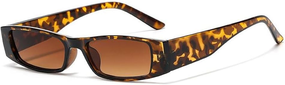 

Ретро-солнцезащитные очки маленького прямоугольного размера для женщин и мужчин, узкая оправа, винтажные солнцезащитные очки с защитой от УФ-излучения UV400 HVTVTLA, Tyj63-6