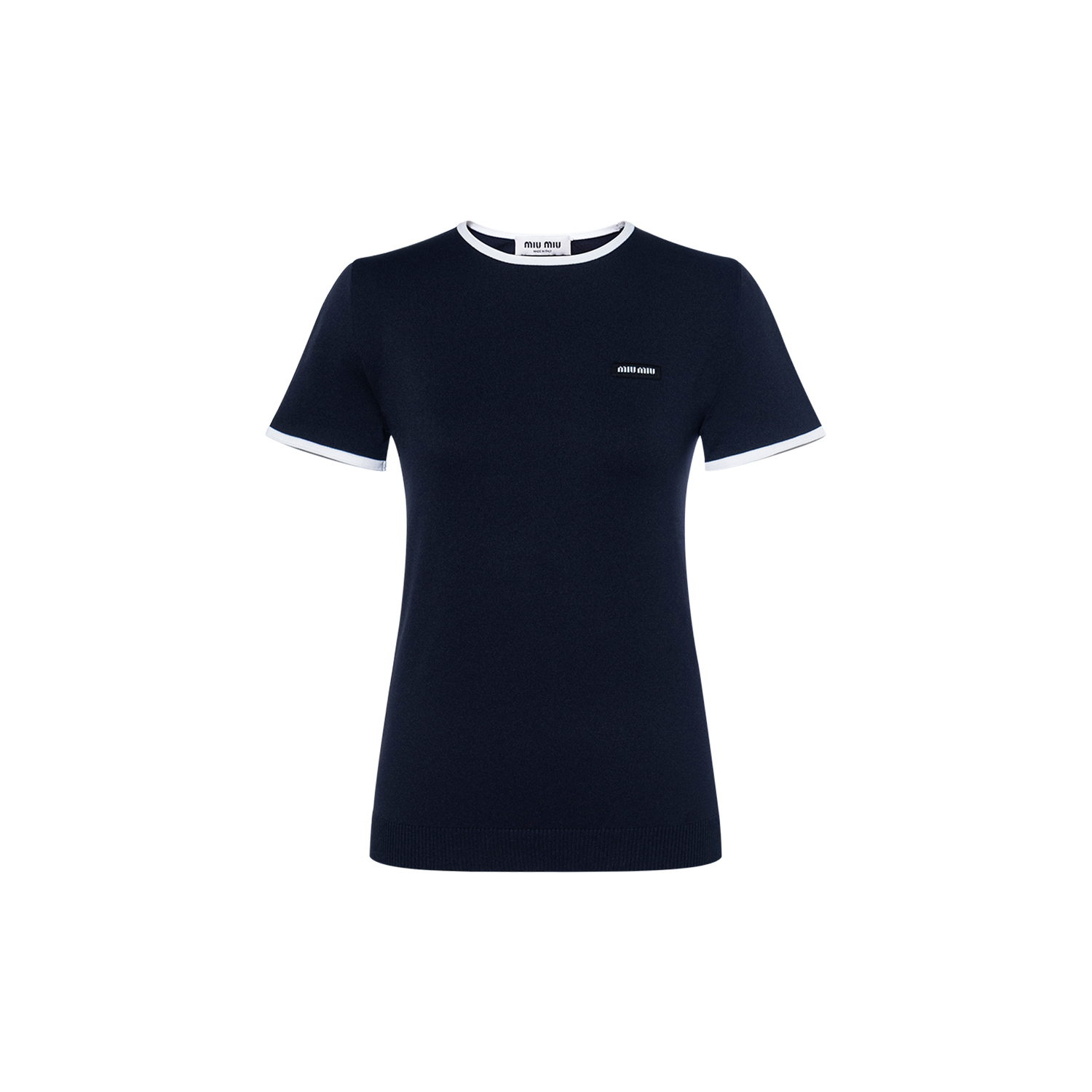 

MIU MIU Футболка женская синяя Regular T Shirt, Синий, MIU MIU Футболка женская синяя Regular T Shirt