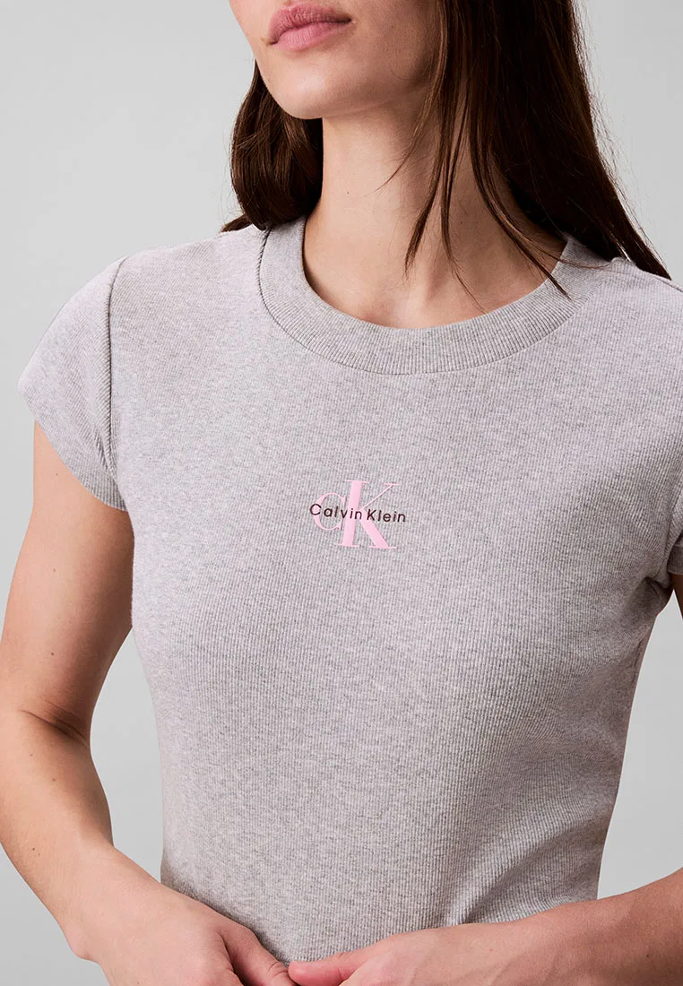 Футболка, Monogram, Calvin Klein Jeans, серый — фото 3