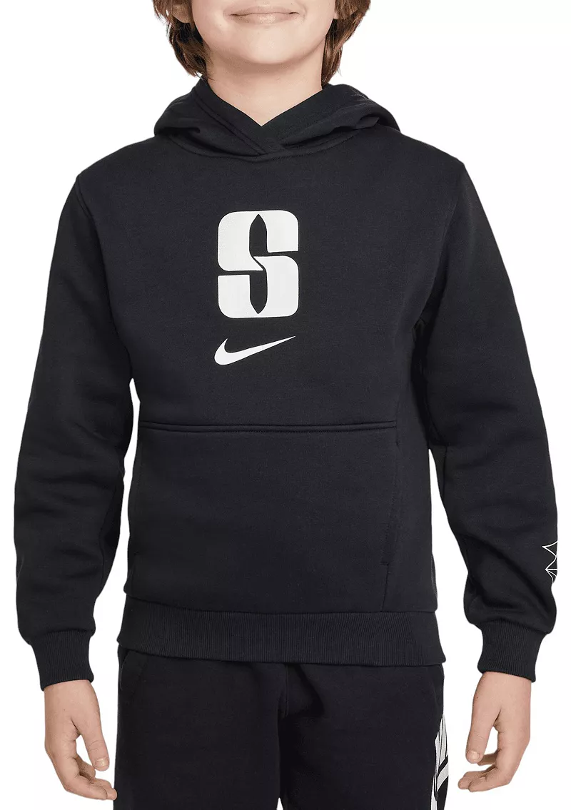 

Детская баскетбольная худи из флиса Nike Sabrina, черный