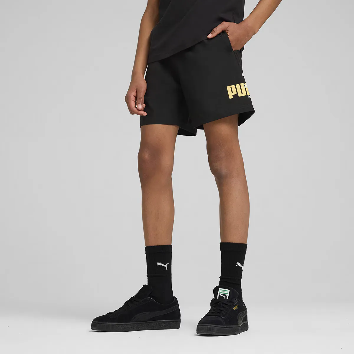 

ESS LOGO LAB Летние тканые шорты B Puma Детские шорты, красный