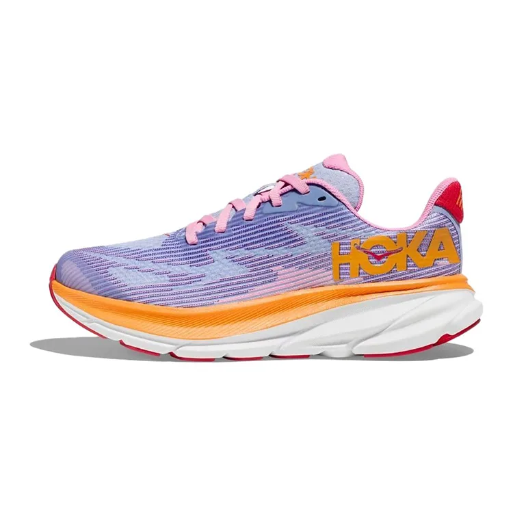 Детские кроссовки Clifton 9 для бега с амортизацией и износостойкой подошвой HOKA ONE ONE, Peony Purple