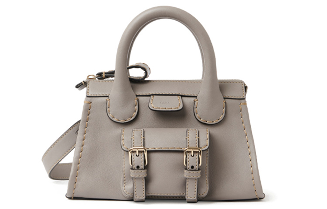 

Chloé Сумка через плечо Chloe Edith из буйволиной кожи, мини-сумочка, женская, серая