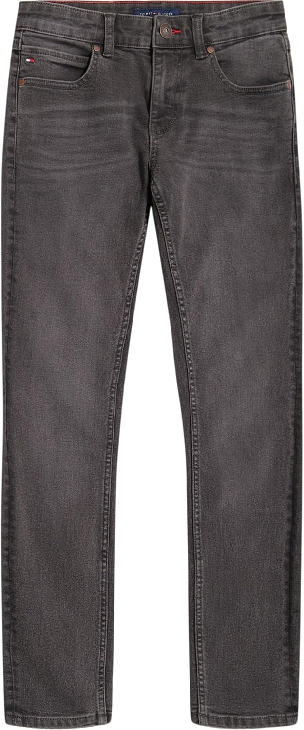 

Джинсы Tommy Hilfiger Boys Legacy с пятью карманами, эластичные, облегающие, Classic Charcoal