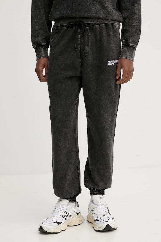 

Хлопковые спортивные брюки Karl Lagerfeld Jeans, серый