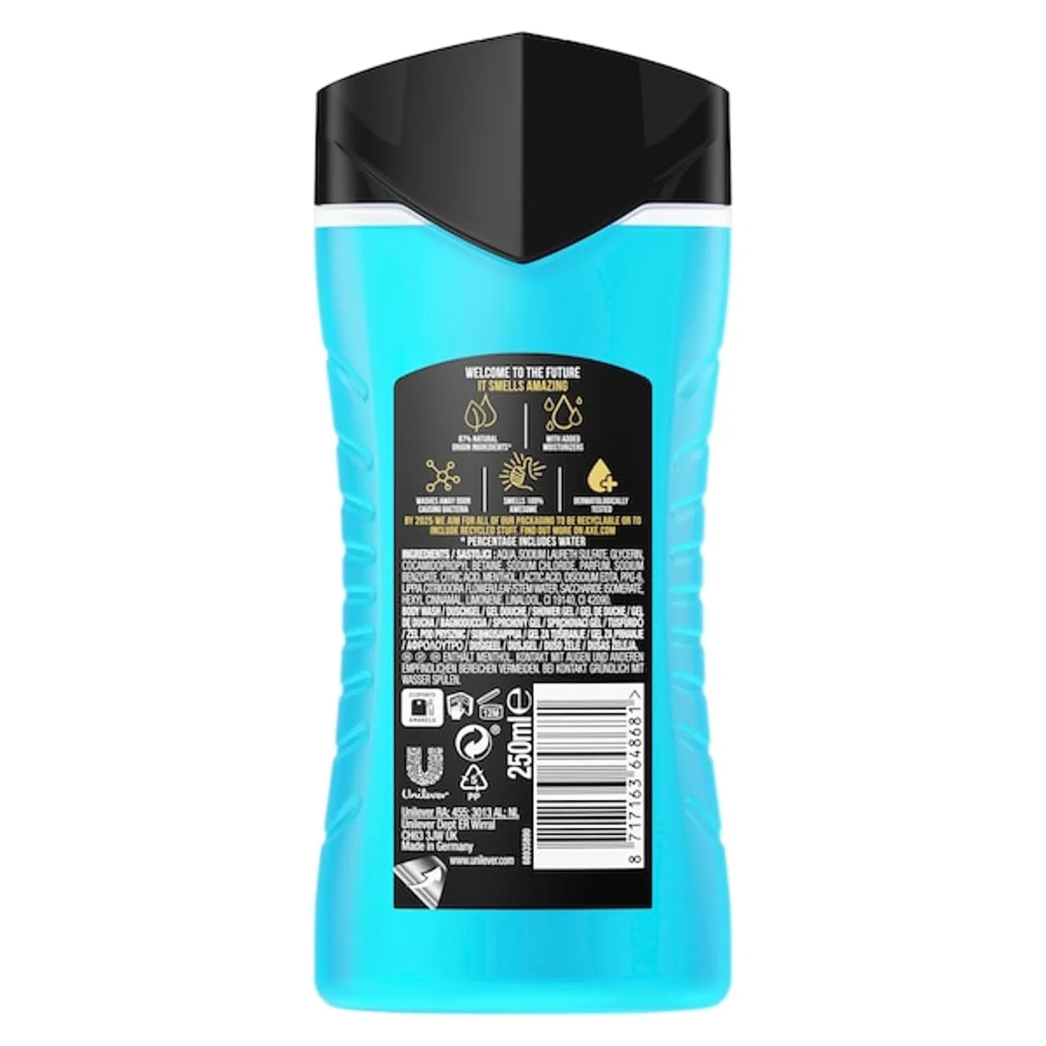 Гель для душа и шампунь Axe Ice Chill 3-в-1, 250 мл, упаковка из 12 шт. Axe — фото 3
