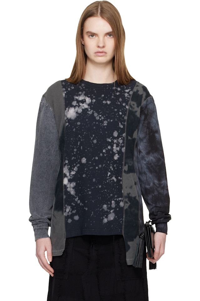 

Needles Черная футболка с длинными рукавами, модель 5, смешанный крой