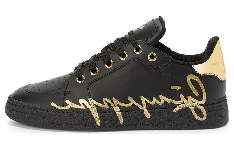 

Кожаные кроссовки с принтом логотипа Gz94 Giuseppe Zanotti, Black